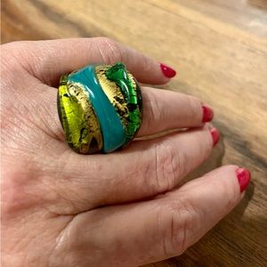 Antica Murrina Venezia Murano art glass ring